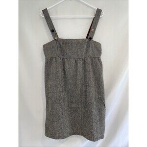 Rip‎ Curl Tweed Overalls Pinafore Babydoll Mini Dress Jumper Tweed Y2K Surfer L
